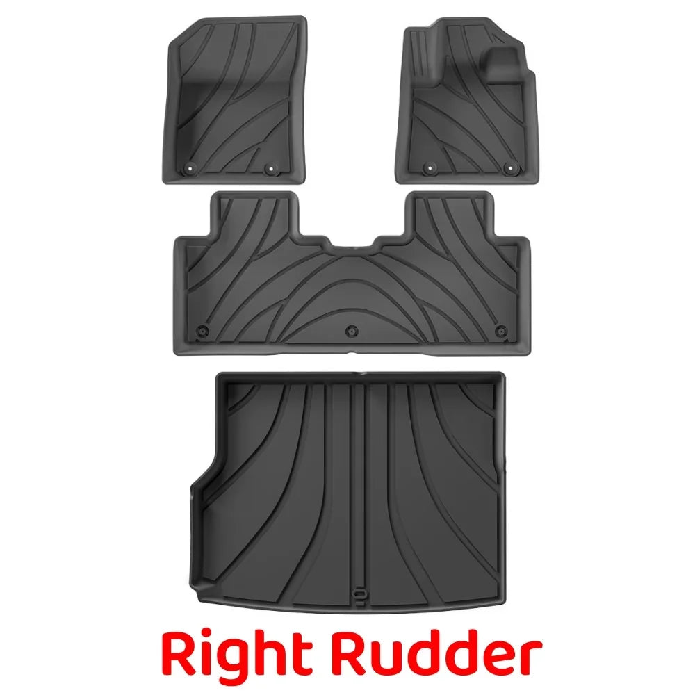 For Geely Galaxy EX5 E5 2024 2025 TPE Floor Mat Trunk All-Weather 3D Liner Accessories Black(Left Rudder&Right Rudder)