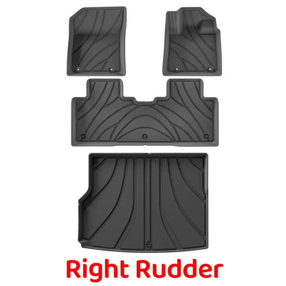 For Geely Galaxy EX5 E5 2024 2025 TPE Floor Mat Trunk All-Weather 3D Liner Accessories Black(Left Rudder&Right Rudder)