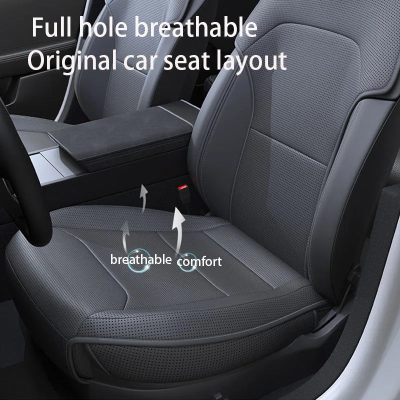 Car Seat Mats For Tesla Model Y L/ Y Juniper Breathable All Season Back Seat Pad Protector Covers Nappaleather Cushion Accessori