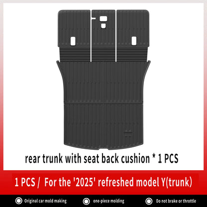 TPE Car Floor Mats For New Tesla Model Y 2025 Juniper Luggage Mat Set Waterproof Anti-slip Trunk Mats Floor Liner Backrest Mats