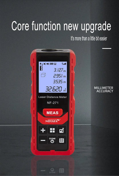 Noyafa NF-271 Laser Distance Meter 40M 80M Rangefinder Tape Range Finder Measure Device Digital Ruler Test Tool