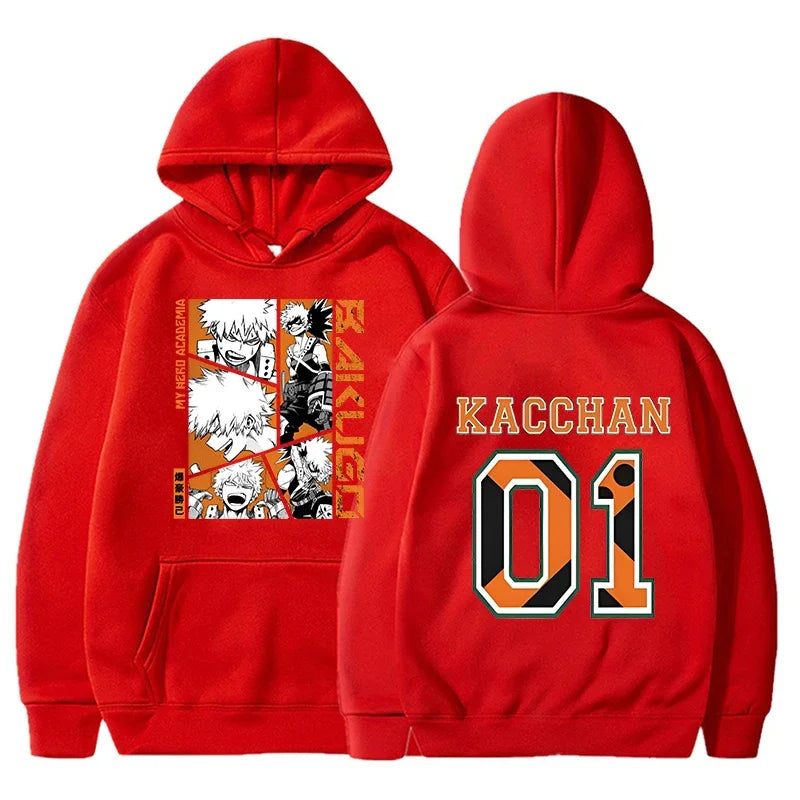 New Anime Bakugou Katsuki Print Hoodies Women Men Spring Autumn Fashion Pullovers Ladies Hooded Long Sleeve Sweatshirt
