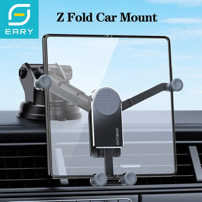 Eary for Z fold 7 6 5 Car Phone Holder Stand Mount Dashboard Suction Cup Bracket 360°Rotate for Samsung S26 S25 iPhone 17 Xiaomi