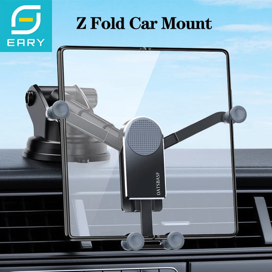 Eary for Z fold 7 6 5 Car Phone Holder Stand Mount Dashboard Suction Cup Bracket 360°Rotate for Samsung S26 S25 iPhone 17 Xiaomi