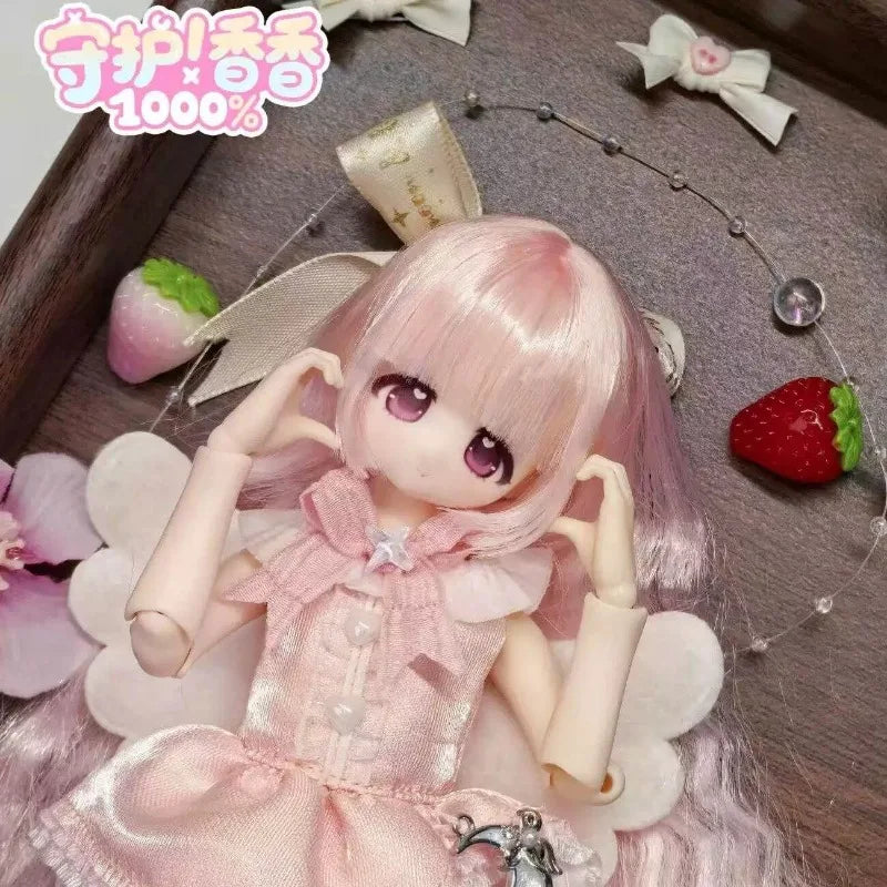 Genuine Guardian Xiangxiang 1/6 Scale Hand-Rooted Hair BJD Blind Box Posable Ball Joint Doll Cute Trendy Desktop Ornament