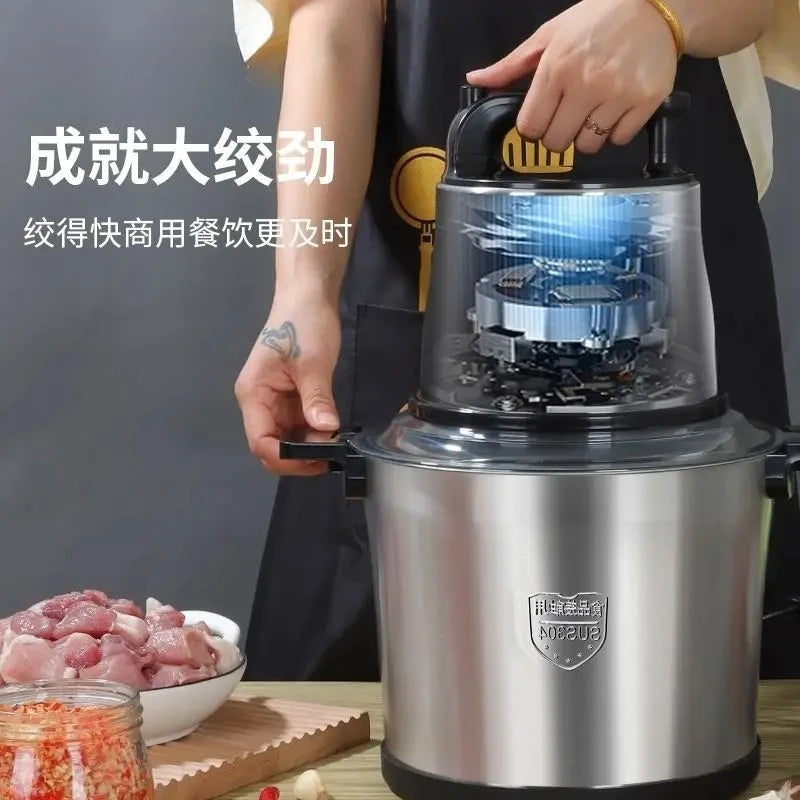 Large capacity electric meat grinder commercial household stainless steel mixing filling  electric food chopper  meat grinder
