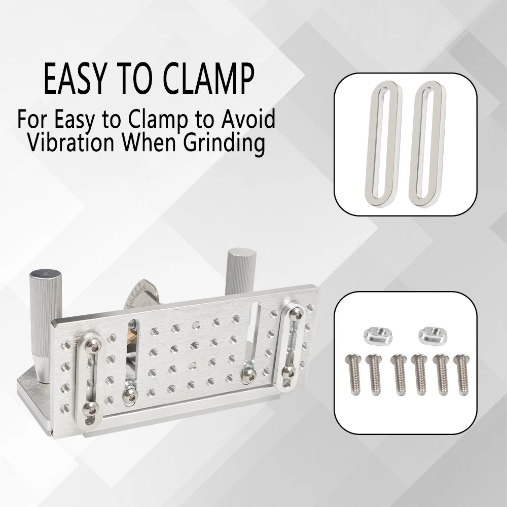 For Belt Sander Machine Knife Making Angle Grind Guide Belt Grinder Knife Jig,Belt Knife Sharpener Jig with Dual Press Plates