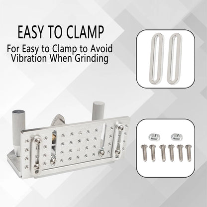 For Belt Sander Machine Knife Making Angle Grind Guide Belt Grinder Knife Jig,Belt Knife Sharpener Jig with Dual Press Plates