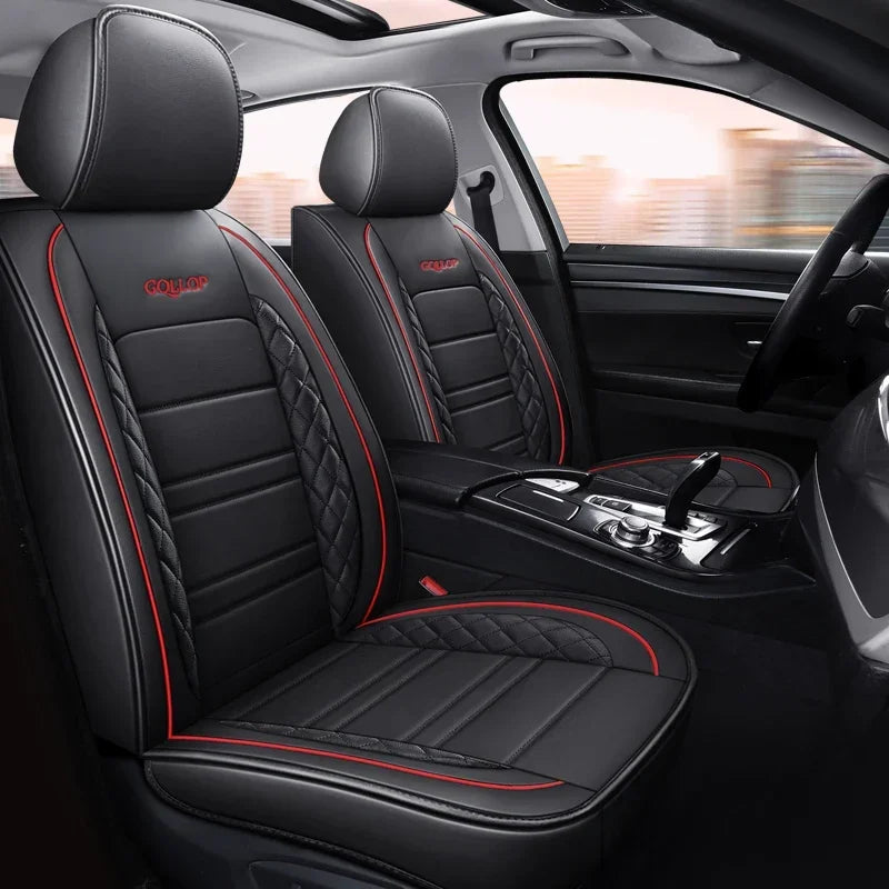 Full Coverage Pu Leather Car Seat Covers for MITSUBISHI Outlander ASX Eclipse Lancer Pajero Sport Zinger Galant Car Accessories