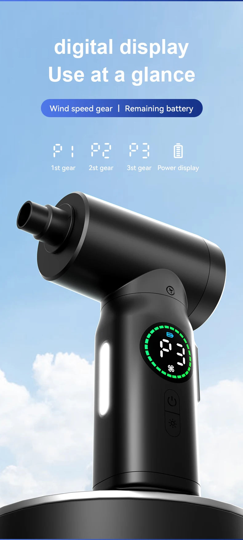 Portable 7500mAh Wireless Air Duster Dust Blowing Gun 2 in 1 Air Blower And Vacuum Cleaner Cordless Duster Blowers Car Cleaning