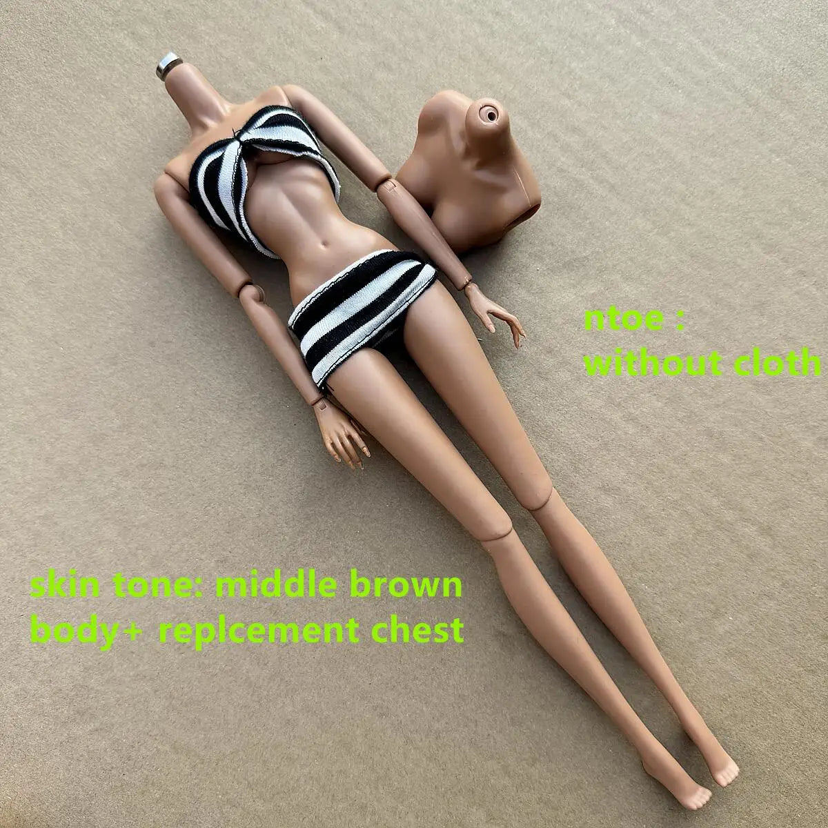 NEW LULY 1/6 Doll Body 2024 Version 12 Skin Tones High Quality Joints Removable Doll Body With Replacement Chest