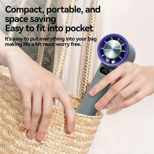 Lenovo 120 Speeds High Speed Handheld Fan 10000+ RPM Turbo Fan Portable USB Rechargeable Desktop Fan for Home Office Camping
