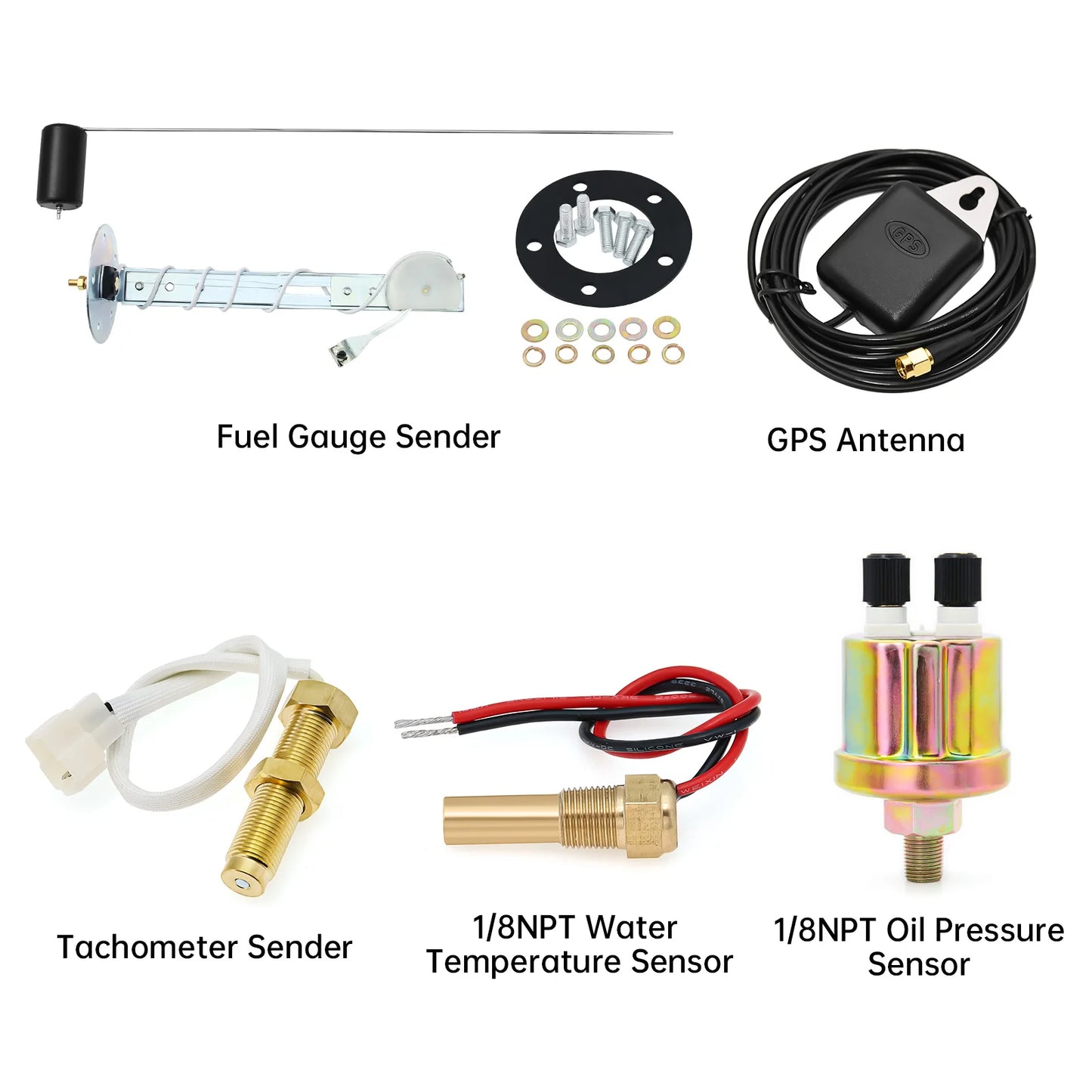 85MM Digital Car Speedometer 6 In 1 Multifunctional RPM Fuel Level Water Temp With Alarm GPS Speed Meter For Car Motorcycle