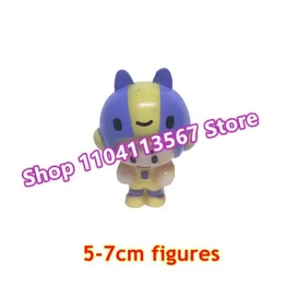 24pcs Cartoon Mini Figures Poco Bibi Shelly Cute Anime Heroes Model Accessories Charms Game Collectibles Toys for Children Gift