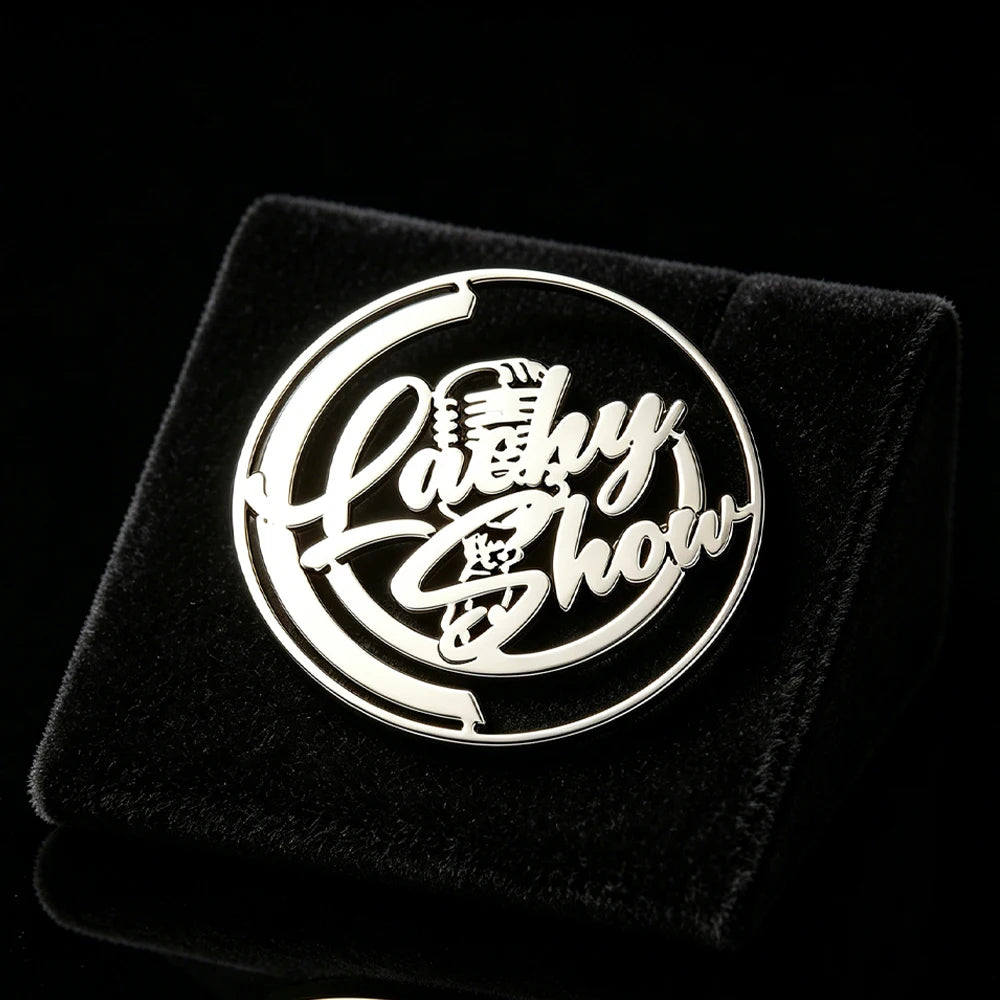 Custom Studio Logo Brooch Stainless Steel Company Emblem Badge Personalized Custom Team Badge Corporate Logo Brooch Dropshipping