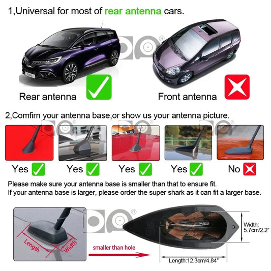 Universal New Shark Fin Antenna Auto Car Radio Aerials Strong Signal Piano Paint For Qashqai j11 j10