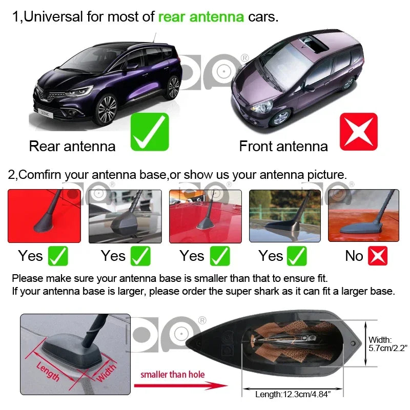 Universal New Shark Fin Antenna Auto Car Radio Aerials Strong Signal Piano Paint For Qashqai j11 j10