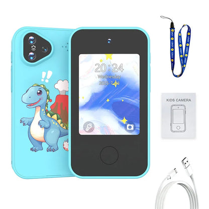 This children's smart early education toy phone features storytelling, music playback, and photo-taking functions.
