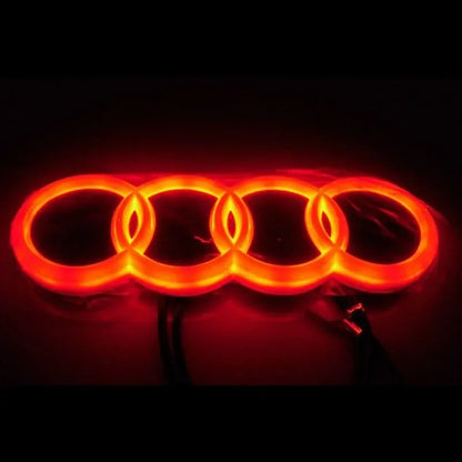 Car front grille 4D LED logo light front ring Sticker suitable for Audi A3 A4 A5 A6 A7 S3 S5 S6 S7 Q3 Q5 car supplies.