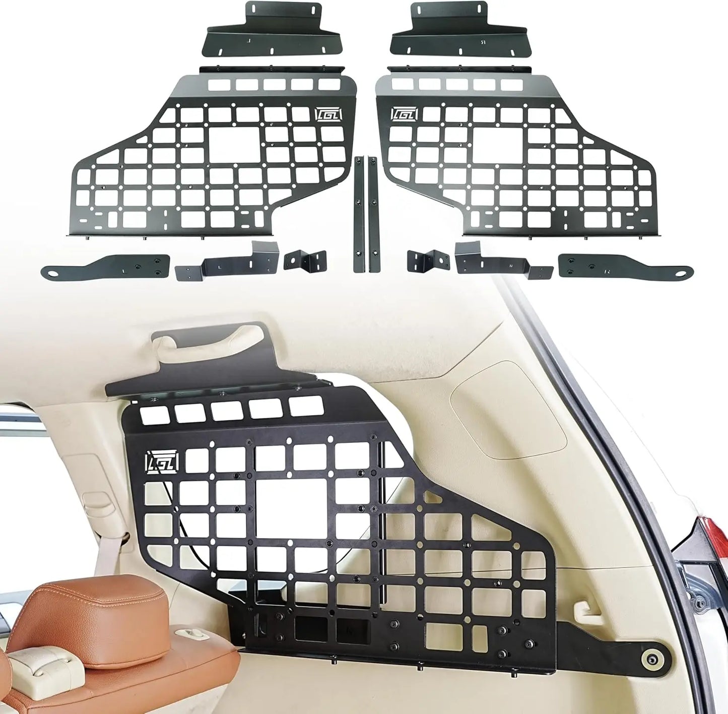 CGZ Molle Panels Fit for Toyota Land Cruiser Prado J150 / Lexus GX460 2010-2022 Rear Trunk Cargo Shelf Storage Organizer Racks