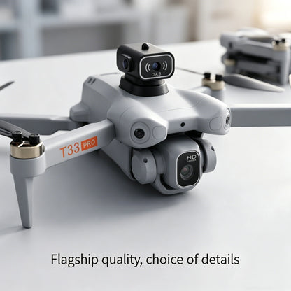 New T33 RC drone 8K professional high-definition camera 4.5-inch large screen folding four-axis aircraft 360 obstacle avoidance