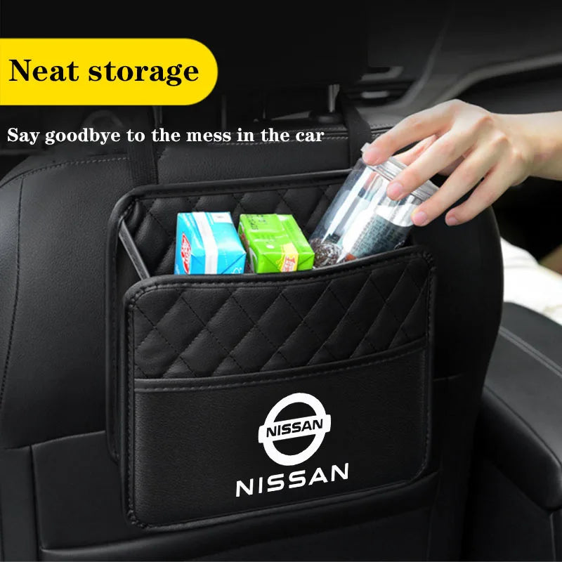 Auto Backseat Pocket Large Capacity Hanging Organizer Bag For Nissan J10 X-Trail Qashqai Juke Leaf Micra NOTE Patrol Pulsar