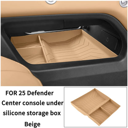 For 2020-2025 Land Rover Defender 90/110/130 Central Control Lower Storage Box Car-Specific Silicone Storage Organizer