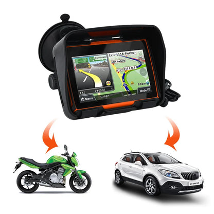 4.3 inch Motorcycle Car GPS Navigation IP67 Waterproof WINCE Bluetooth FM AVIN Built in 8GB Free iGo Map Newest
