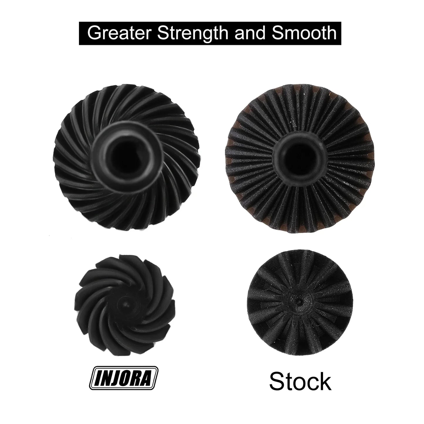 INJORA Steel Alloy Overdrive Underdrive Helical Axle Gear Set for 1/18 RC Crawler Car TRX4M TRX-4M Upgrade Accessories