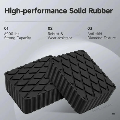 Rubber Jack Pad Car Lift Blocker Jack Pad Shock-Absorbing Support For Car Jacks Lifting Equipment Elastic Blocks Accessories