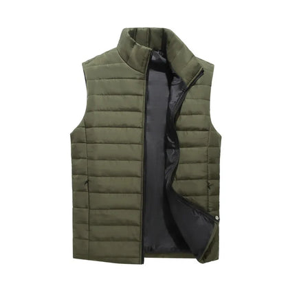 Men's Down Cotton Sleeveless Vest Autumn Winter Korean Style Casual Trendy Warm Waistcoat Jacket