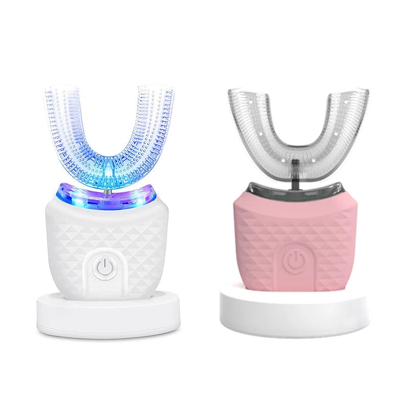 360 Degrees Automatic Sonic Electric Toothbrush Rechargeable USB Intelligent Teeth Brush Tooth Whitening Blue Light Adult