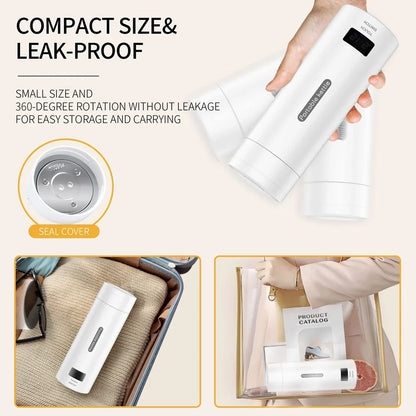 Portable Electric Kettle For Travel Stainless Steel Mini Kettle Electric Water Bottle Thermal Cup For Tea Coffee Boil Hot Water