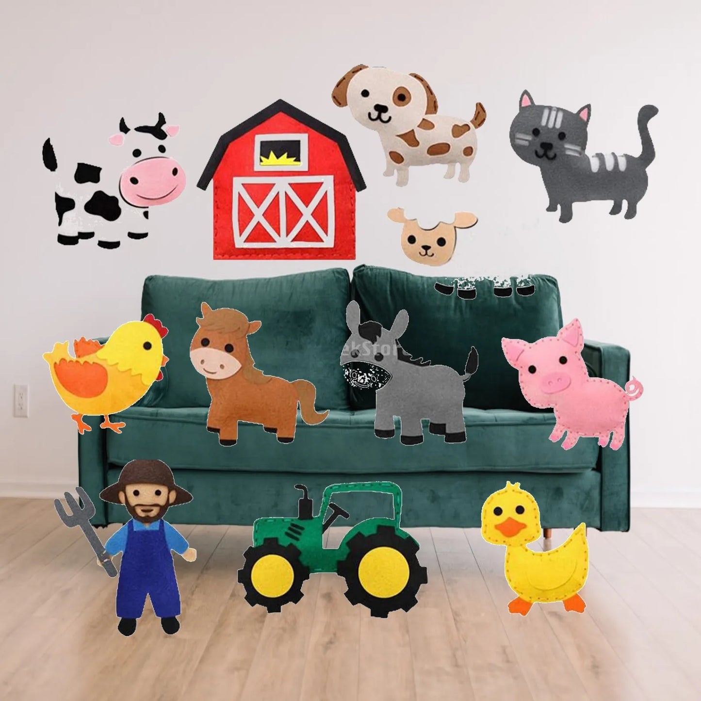 Zoo Felt Animal Animals Sewing Kits forest Children Birthday Gifts DIY Crafting and Sewing Set Felt for Beginner Kids