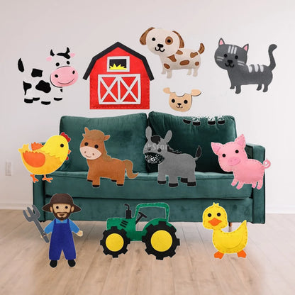 Zoo Felt Animal Animals Sewing Kits forest Children Birthday Gifts DIY Crafting and Sewing Set Felt for Beginner Kids
