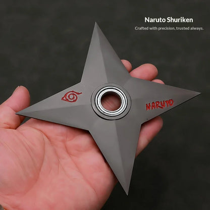 Naruto Metal Shuriken Rotatable Bearing Ninja Star Anime Peripheral Cosplay  Model Collectible Decor For Anime Enthusiasts