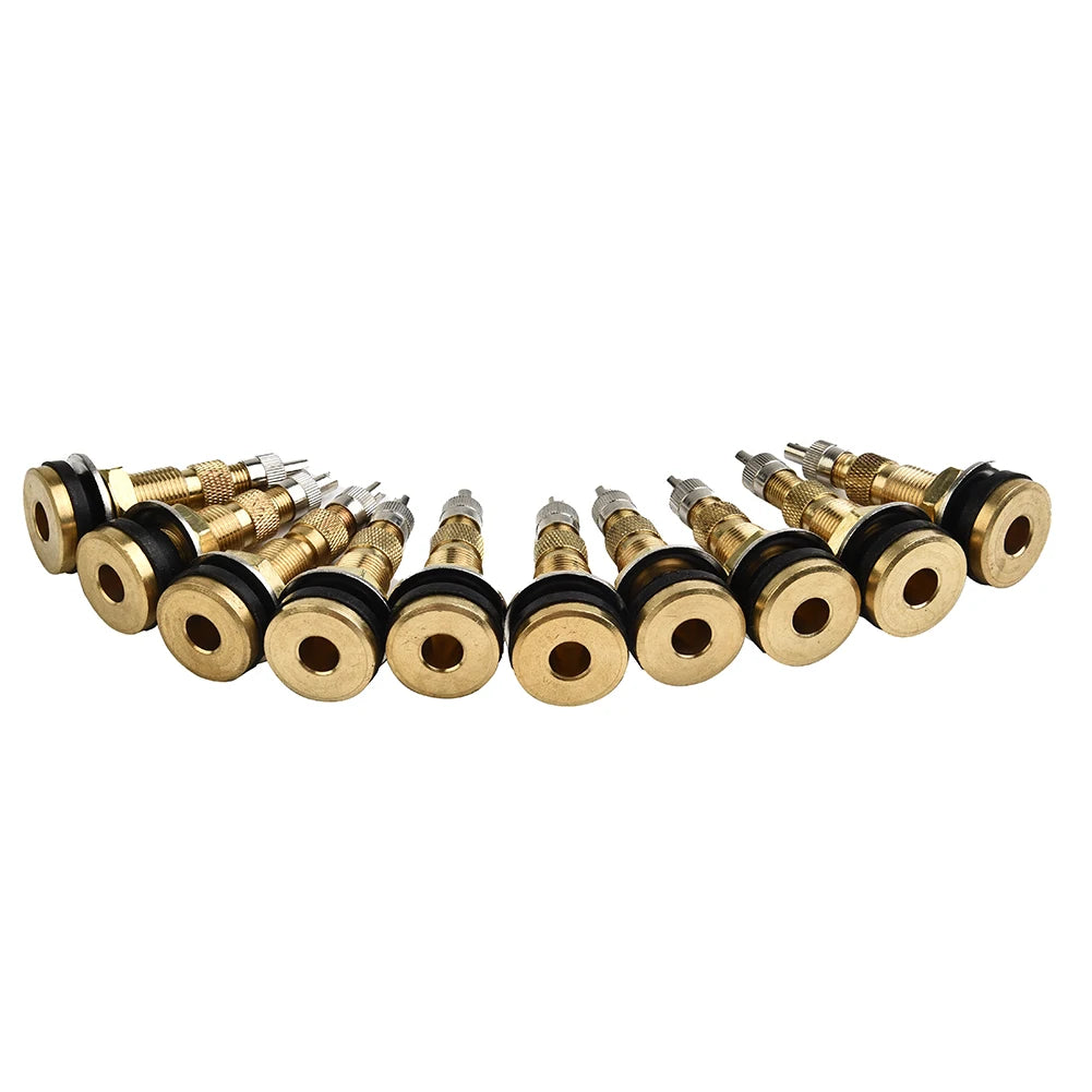 Tubeless Tyre Valves Water Wheel Rim Brass & Rubber Fits for 5/8\" rim hole Parts Replacement Stems TR618A Brass