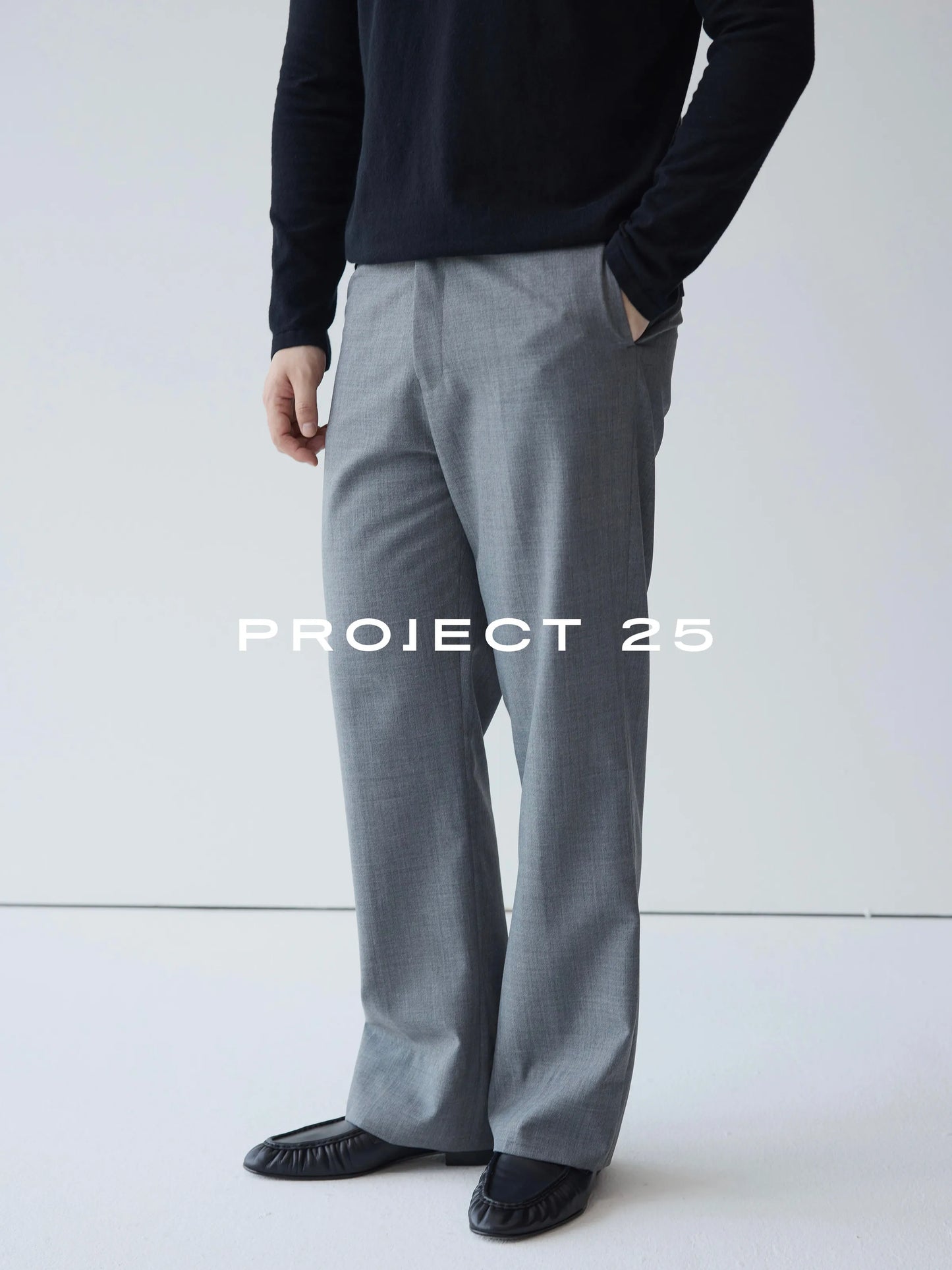 PROJECT 25 Men's Australian Virgin Wool Blend Trousers - Slimming Straight Fit Wrinkle-Resistant Casual Dress Pants  All Seasons