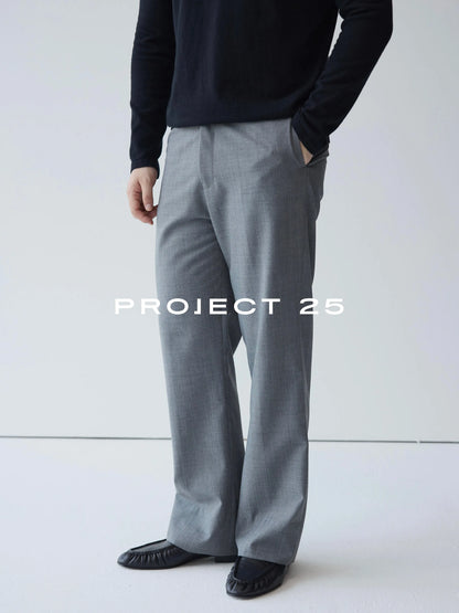 PROJECT 25 Men's Australian Virgin Wool Blend Trousers - Slimming Straight Fit Wrinkle-Resistant Casual Dress Pants  All Seasons