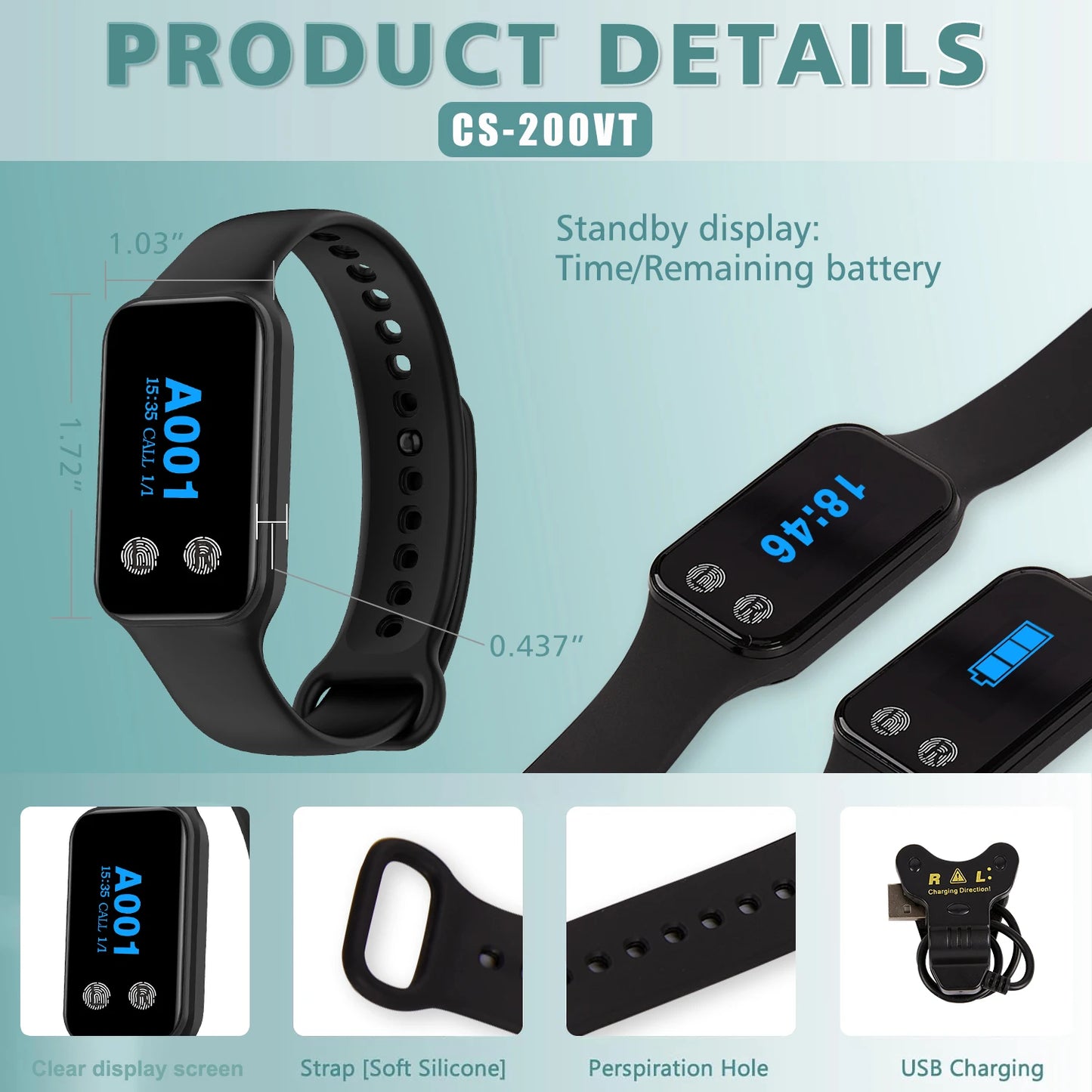 BYHUBYENG Restaurant Pager Waiter Calling System Watch Receivers Waterproof Call Buttons for Food Truck Cafe Customer Service