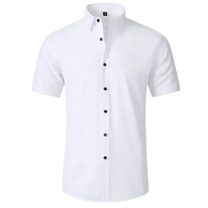 Four sided elastic shirt for men's shirt, multi-color non ironing, wrinkle resistant, simple business dress, casual shirt