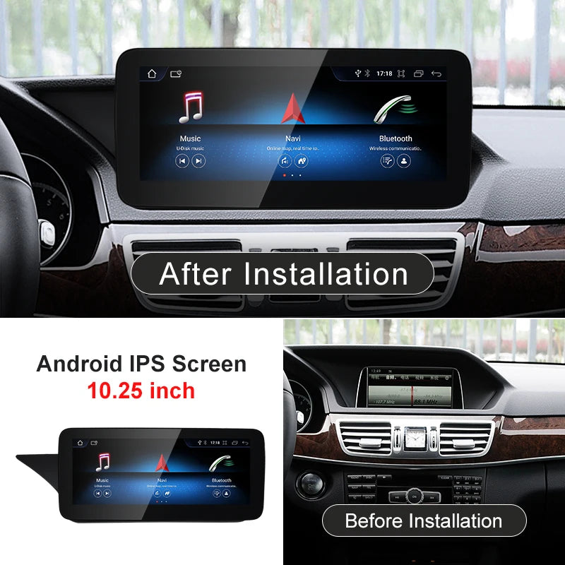 STWE New Car Multimedia Wireless Android AUTO CarPlay 10.25inch 12.3inch Screen For Mercedes Benz E Class W212 Car Video Players
