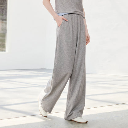 TOYOUTH Women Color Block Patchwork Two-Piece T-Shirt and Wide Leg Pants 2026 Summer New Sporty Two-Piece Set