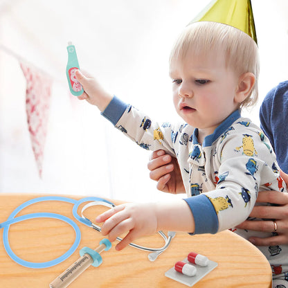 1Set Stethoscope Kid Doctor Kit High-Grade Wood Metal Pretend Play Role Play Set Children Learning Gift Doctor Kit for Kids
