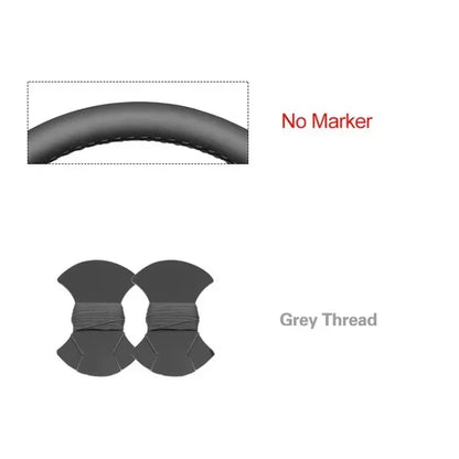 Black Faux Leather Car Steering Wheel Cover for Seat Ibiza (6J) 2008-2015 MII 2013-2020