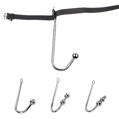 BDSM Sex Toys Adjustable Size Leather Collar Neck Bondage Kit Anal Hook Metal Butt Plug MAdult Games Couple Flirt Sex Toys