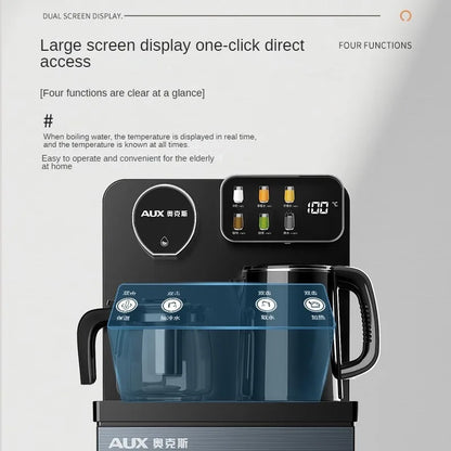 Intelligent Glass Touch Panel Water Dispenser for Tea Bar 24H Adjustable Insulation Time with Colorful Display Remote Control