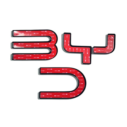 BYD Shark 6 3Pcs ABS Black Special & Limited Edition 3D Car Body Badge Sticker Front Grille Emblem Decal Car Accessories