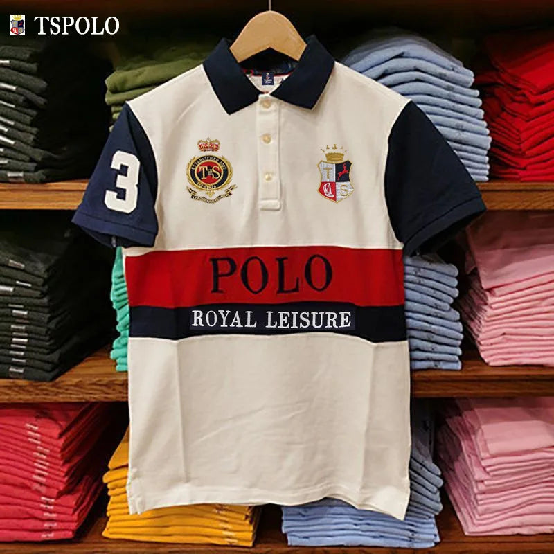 New Oversized Men's Polo Shirt Classic Great Desingers Royal Leisure Button Collar T-shirt Golf Plus Size XS-7XL Male Clothing