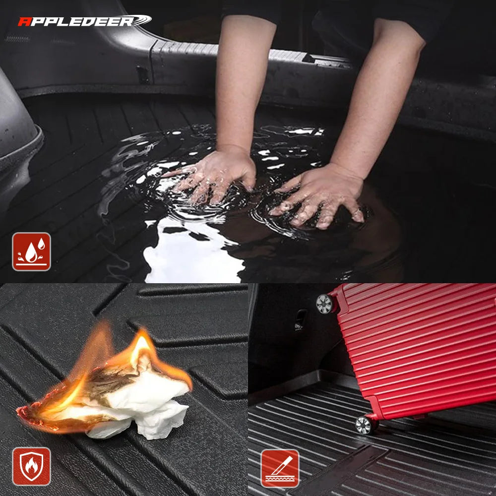 APPLEDEER For Geely EX5 / Galaxy E5 2024-2026 2025 TPE Trunk Mat All-Weather Non-Toxic Waterproof & Easy to Clean Cargo Liner